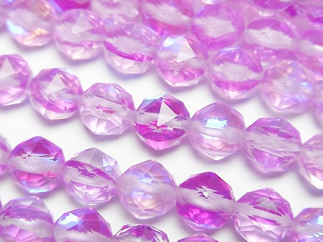 [Video]High Quality! Purple Luna Flash Star Faceted Round 8mm 1strand beads (aprx.15inch/36cm)