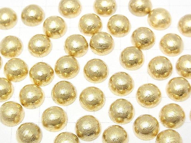 Météorite (météorite de l'Altaï) Cabochon rond 10x10mm Or jaune 1pc