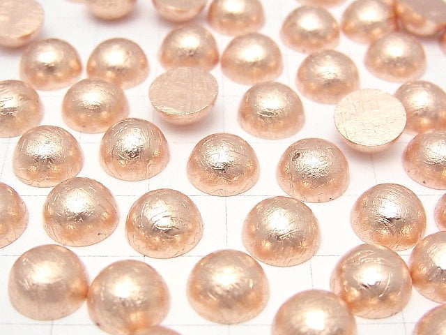 [Video] Meteorite (Altai meteorite) Round Cabochon 10x10mm Pink Gold 1pc