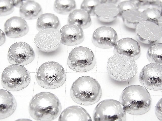 Météorite (météorite d'Altaï) Cabochon rond 10x10mm Argent 1 pc