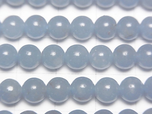 [Video]Angelite AAA- Round 6mm 1strand beads (aprx.15inch/36cm)