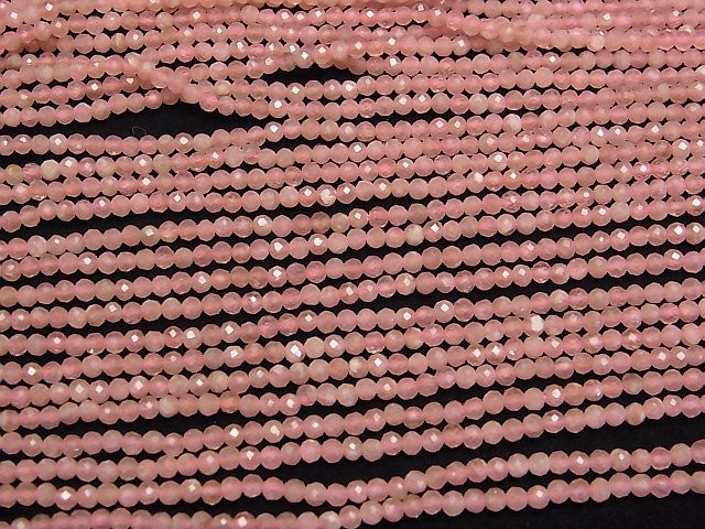 [Video]High Quality! Argentine Rhodochrosite AA++ Faceted Round 2mm 1strand beads (aprx.15inch/37cm)