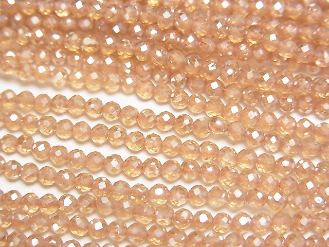 [Video]High Quality! Orange Flash Crystal Faceted Round 2.5mm 1strand beads (aprx.15inch/36cm)