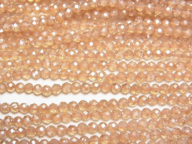 [Video]High Quality! Orange Flash Crystal Faceted Round 2.5mm 1strand beads (aprx.15inch/36cm)