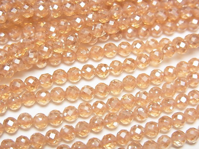 [Video]High Quality! Orange Flash Crystal Faceted Round 3mm 1strand beads (aprx.15inch/36cm)