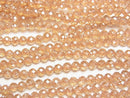 [Video]High Quality! Orange Flash Crystal Faceted Round 3mm 1strand beads (aprx.15inch/36cm)
