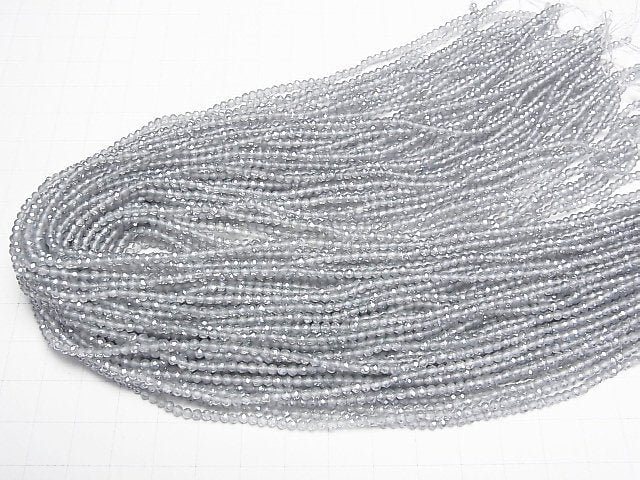 [Video]High Quality! Silver Flash Crystal Faceted Round 2.5mm 1strand beads (aprx.15inch/36cm)