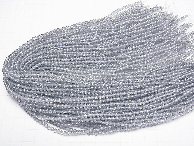 [Video]High Quality! Silver Flash Crystal Faceted Round 3mm 1strand beads (aprx.15inch/36cm)