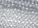 [Video]High Quality! Silver Flash Crystal Faceted Round 4mm 1strand beads (aprx.14inch/34cm)