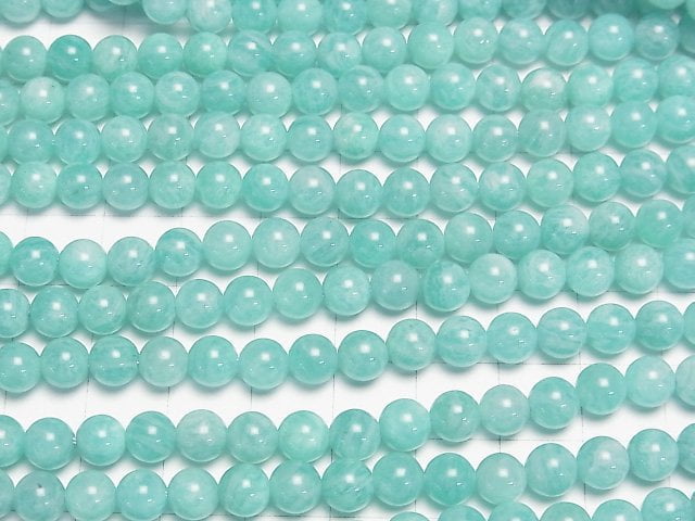 [Video] Brazilian Amazonite AA++ Round 6mm 1strand beads (aprx.15inch/37cm)