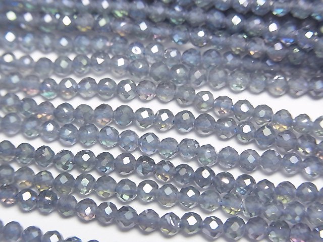 [Video]High Quality! Blue Flash Crystal Faceted Round 2.5mm 1strand beads (aprx.15inch/37cm)