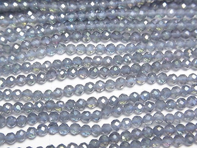 [Video]High Quality! Blue Flash Crystal Faceted Round 2.5mm 1strand beads (aprx.15inch/37cm)