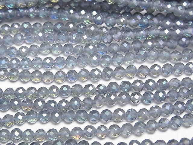 [Video]High Quality! Blue Flash Crystal Faceted Round 3mm 1strand beads (aprx.14inch/35cm)