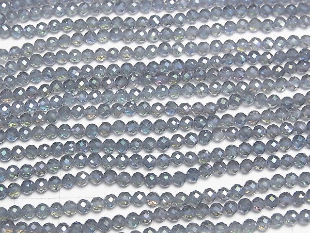 [Video]High Quality! Blue Flash Crystal Faceted Round 3mm 1strand beads (aprx.14inch/35cm)