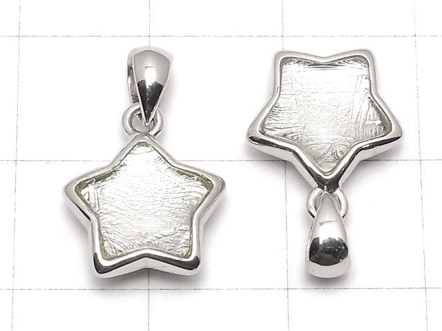 Meteorite Star Motif Pendant 11x11x4.5mm Silver925