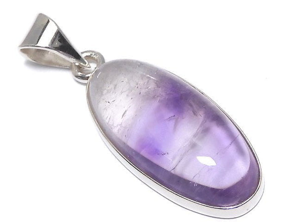 [Video][One of a kind] High Quality Bi-color Amethyst AAA- Pendant Silver925 NO.56