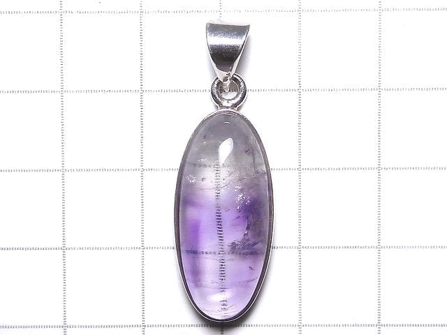 [Video][One of a kind] High Quality Bi-color Amethyst AAA- Pendant Silver925 NO.56