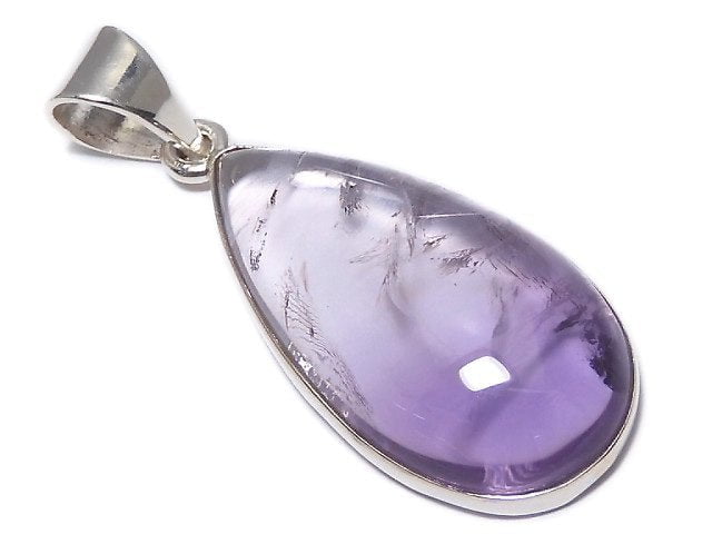 [Video][One of a kind] High Quality Bi-color Amethyst AAA- Pendant Silver925 NO.59