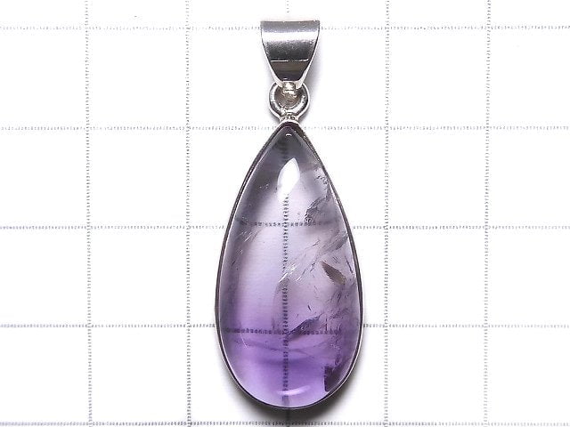 [Video][One of a kind] High Quality Bi-color Amethyst AAA- Pendant Silver925 NO.59