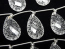 [Video]High Quality Crystal AAA Carved Faceted Pear Shape 1strand (5pcs)