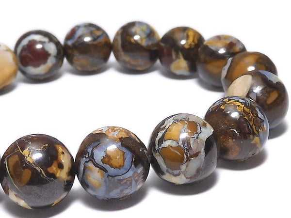 [Video][One of a kind] Boulder Opal AA++ Round 11.5mm Bracelet NO.25