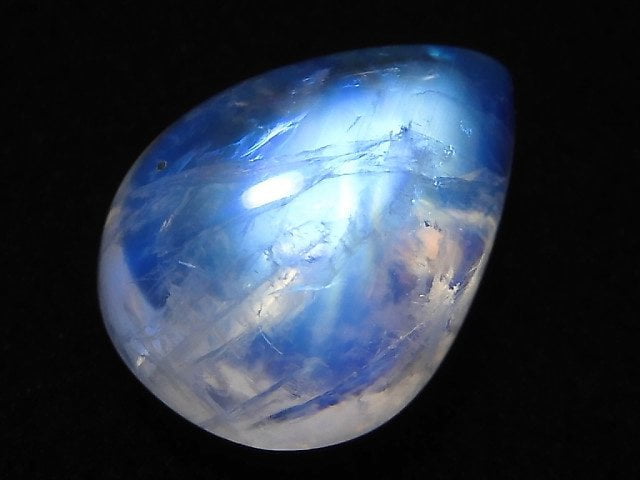 [Video][One of a kind] High Quality Rainbow Moonstone AAA Cabochon 1pc NO.100