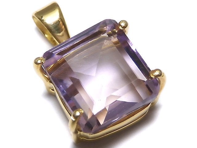 [Video][One of a kind] High Quality Ametrine AAA Faceted Pendant 18KGP NO.81