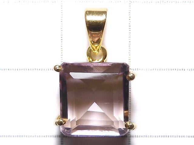 [Video][One of a kind] High Quality Ametrine AAA Faceted Pendant 18KGP NO.81