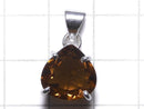 [Video][One of a kind] High Quality Brandy Quartz AAA Faceted Pendant Silver925 NO.26