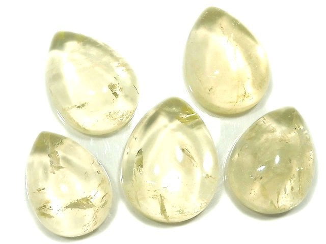 [Video][One of a kind] High Quality Lemon Quartz AAA- Cabochon 5pcs Set NO.2