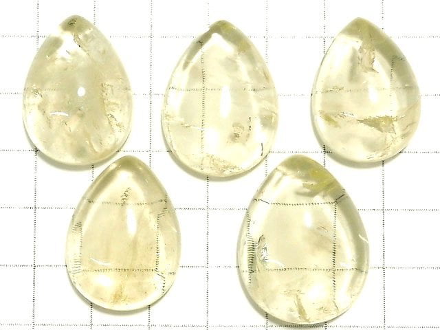 [Video][One of a kind] High Quality Lemon Quartz AAA- Cabochon 5pcs Set NO.2