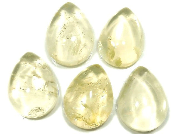 [Video][One of a kind] High Quality Lemon Quartz AAA- Cabochon 5pcs Set NO.4