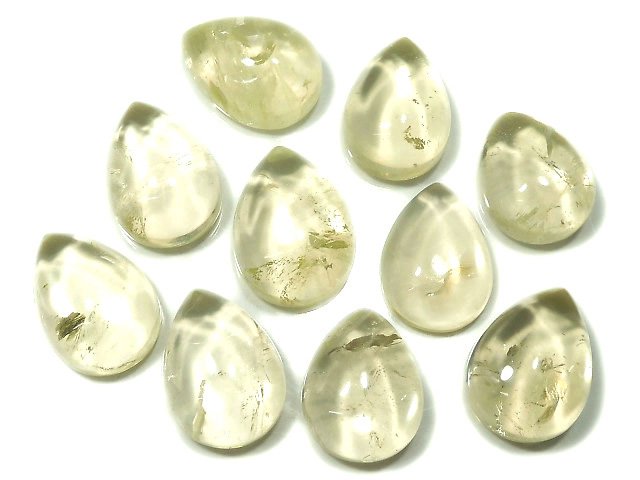 [Video][One of a kind] High Quality Lemon Quartz AAA- Cabochon 10pcs Set NO.5