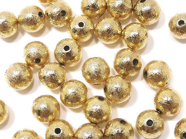 [Video] Meteorite (Altai meteorite) Yellow Gold Round 6mm 1pc