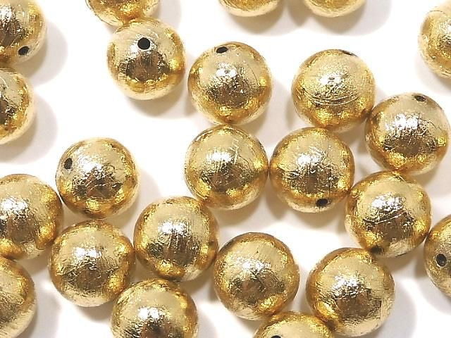 [Video] Meteorite (Altai meteorite) Yellow Gold Round 8mm 1pc