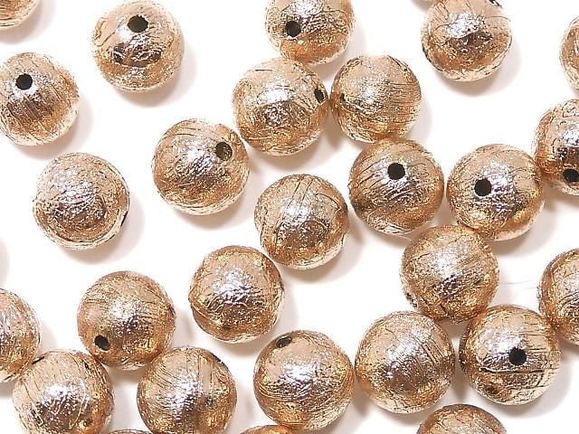 [Video] Meteorite (Altai meteorite) Pink Gold Round 6mm 1pc