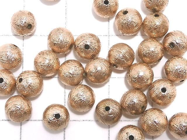 [Video] Meteorite (Altai meteorite) Pink Gold Round 6mm 1pc