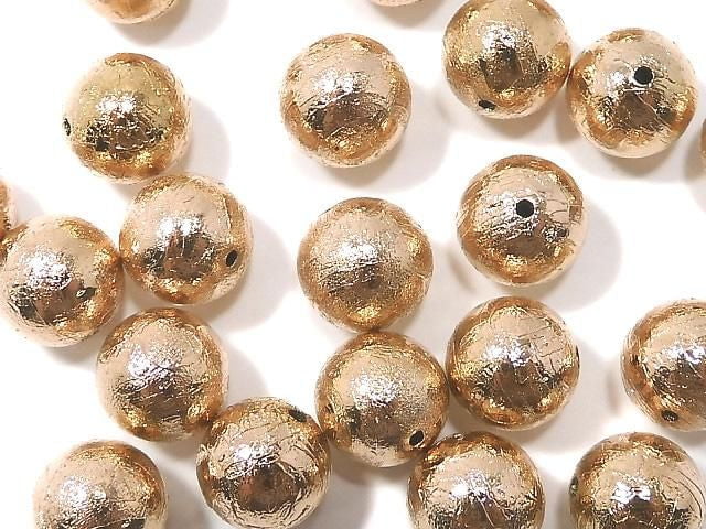 [Video] Meteorite (Altai meteorite) Pink Gold Round 8mm 1pc