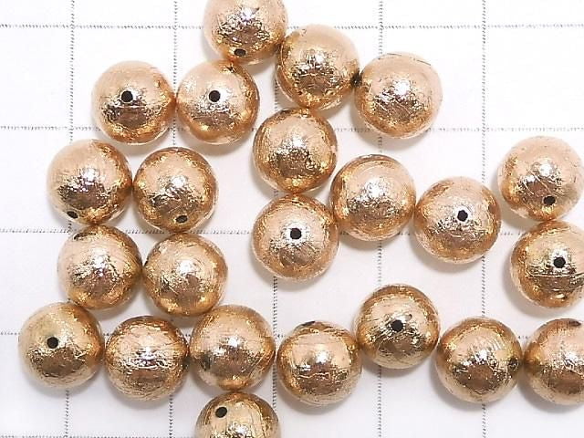 [Video] Meteorite (Altai meteorite) Pink Gold Round 8mm 1pc