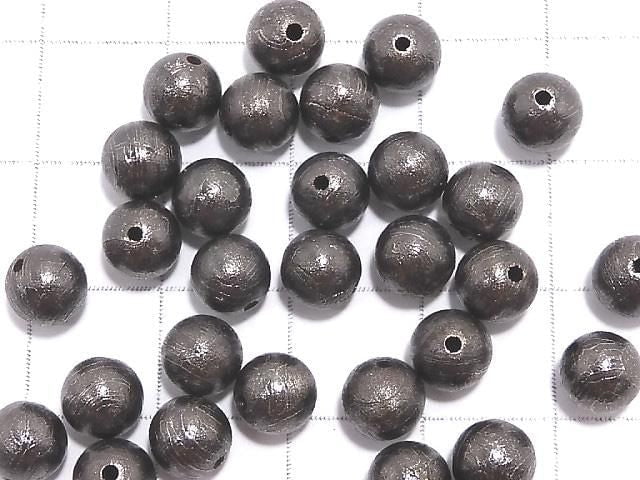 [Video] Meteorite (Altai meteorite) Black Round 6mm 1pc