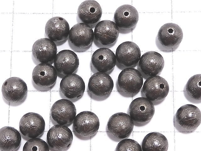 [Video]Meteorite (Altai meteorite) Black Round 6mm 1pc