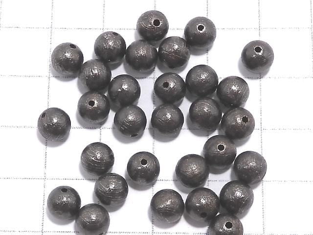 [Video] Meteorite (Altai meteorite) Black Round 6mm 1pc