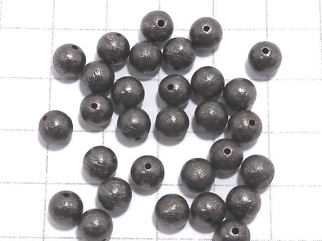 [Video]Meteorite (Altai meteorite) Black Round 6mm 1pc