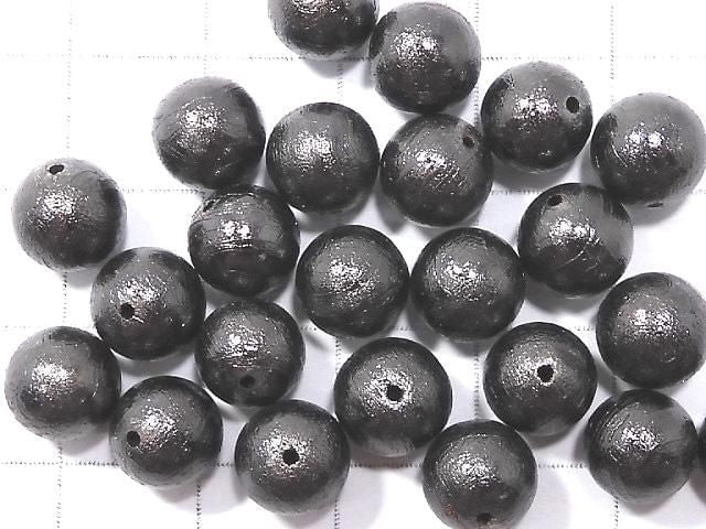 [Video] Meteorite (Altai meteorite) Black Round 8mm 1pc