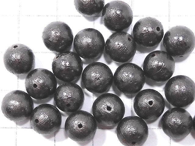 [Video]Meteorite (Altai meteorite) Black Round 8mm 1pc