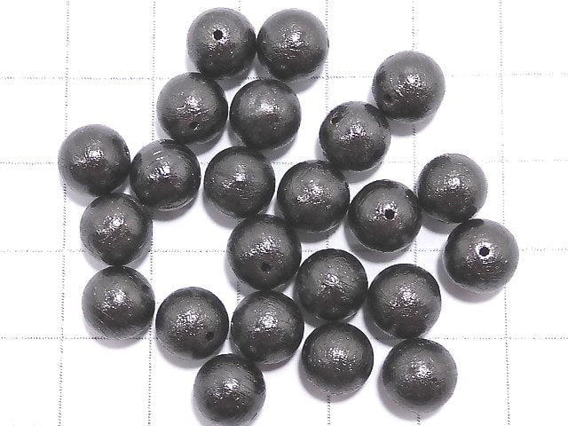 [Video]Meteorite (Altai meteorite) Black Round 8mm 1pc