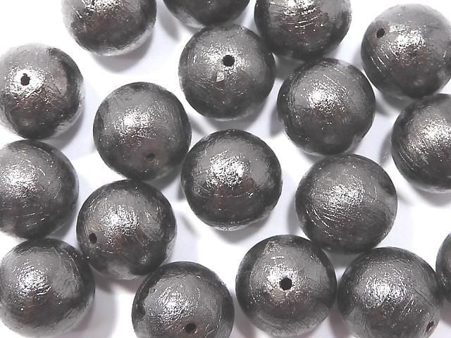 [Video] Meteorite (Altai meteorite) Black Round 10mm 1pc