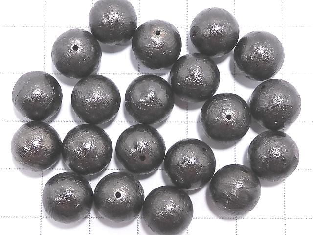 [Video] Meteorite (Altai meteorite) Black Round 10mm 1pc