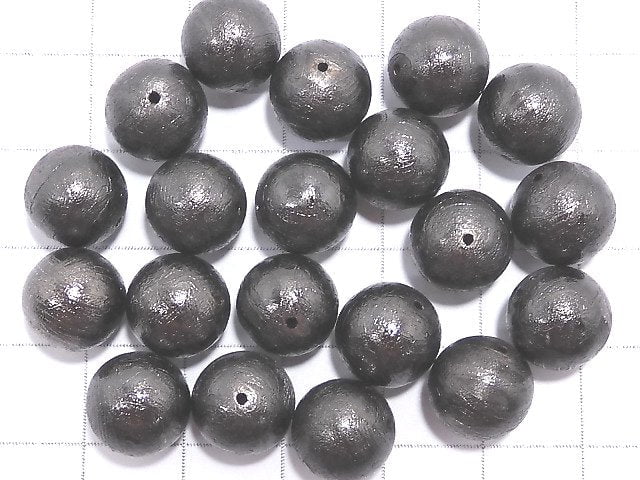 [Video]Meteorite (Altai meteorite) Black Round 10mm 1pc