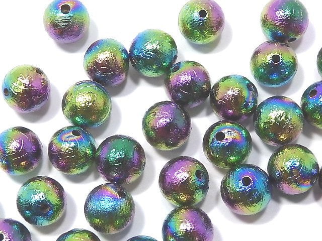 [Video] Meteorite (Altai meteorite) Rainbow color Round 6mm 1pc